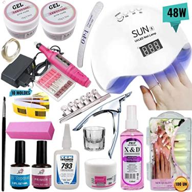 Imagem de Kit Unhas Acrigel + Cabine Uv + Lixa + Kit Gel Acrygel Unhas Sina Original