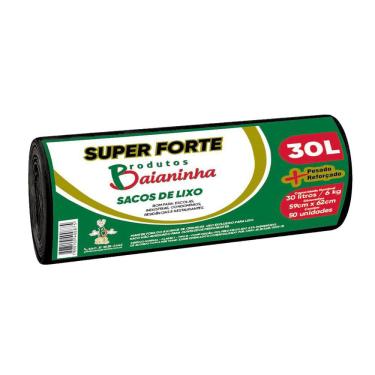 Imagem de Saco de Lixo Baianinha Super Forte 30 Litros 50 Unidades