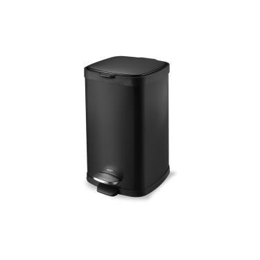 Imagem de Lixeira Com Pedal Brinox Frame 12 Litros Em Aço Carbono Preto