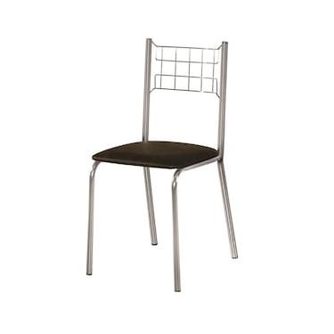 Imagem de Cadeira de Jantar Aço Nobre Íris com Assento em Corino