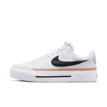Imagem de NIKE Court Legacy Lift Tênis feminino adulto DM7590-100 (branco/preto), tamanho 44, Branco/Multicolorido/Castanho Médio/Verde Petróleo, 42