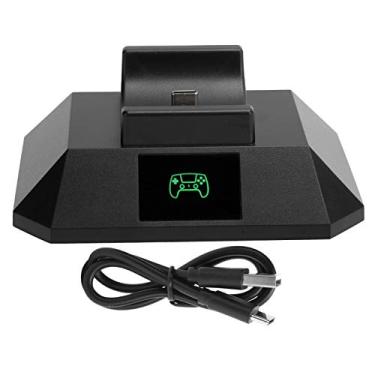 Imagem de Vomeko Controlador de Gamepad PS5 Base de carregamento única com monitor, estação de carregamento para jogadores, carregador de controle PS5, tamanho compacto.