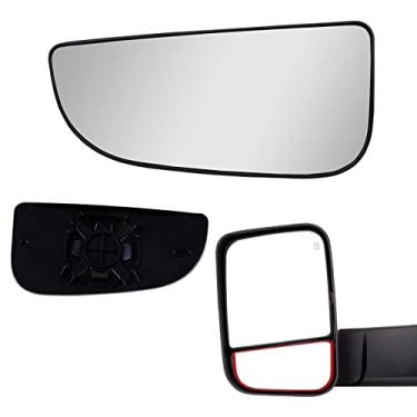 Imagem de Novo espelho retrovisor lateral do motorista, vidro de espelho inferior convexo da passagem esquerda, espelhos de reboque com suporte traseiro, substituição de vidro do espelho lateral para Dodge Ram 1500 2500 3500 4500 5500 68067731AA