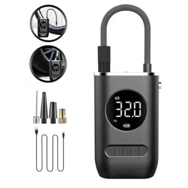 Imagem de Calibrador Compressor de Ar Pneu 4000mAh Digital Carro Moto Bike Sem Fio Inflador Pneu Ar Calibre Pressão Carro Moto Bicileta Bola Inflável Com Bateria Recarregável StartBox Brasil