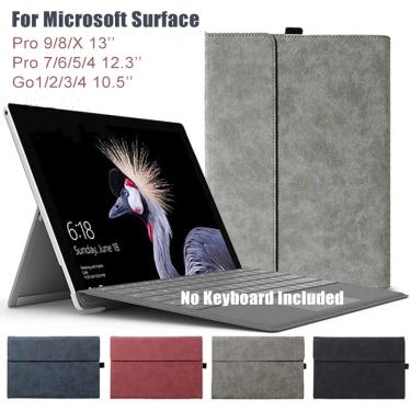 Imagem de Capa de teclado para Microsoft Surface Pro  capa de suporte de couro PU  Pro 9  8  X  13 "  7Plus