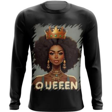 Imagem de Camiseta Manga Longa Rainha Africana Queen Afric 7 - Kasubeck Store