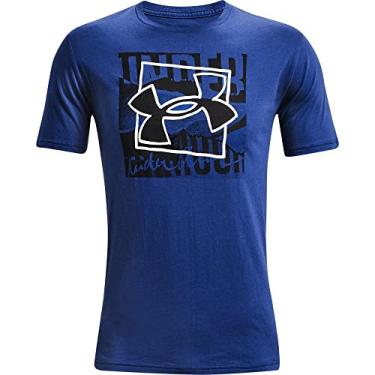 Imagem de Camiseta Boxed Symbol Under Armour Masculino, Tech Blue (432)/Branco, X-Large