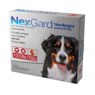 Imagem de Antipulgas e Carrapatos Nexgard Cães 25,1 a 50kg 1 comprimido