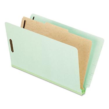 Imagem de Pendaflex Pastas de classificação com aba final da Pressboard, tamanho legal, 1 divisor, expansão de 6,35 cm, verde claro, corte reto, 10/BX (23314)