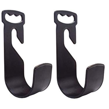 Imagem de Pacote com 2 ganchos de mangueira de jardim para montagem na parede para mangueira de 25 50 75 100 de 45 metros (grande, preto)