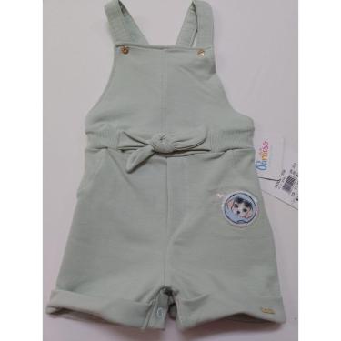 Imagem de Macacão / Jardineira Curto Bebê Menina Bordado Paraiso 13938-Feminino