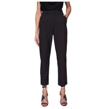 Imagem de Calça Feminina Lado Avesso Social Preta Listrada - L12407-Feminino