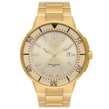 Imagem de Relógio Orient Masculino Casual Dourado Grande Prova d´Agua MGSS1266 C1KX