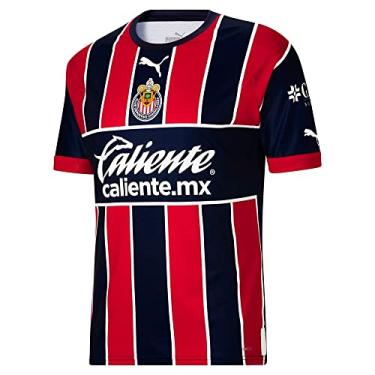 Imagem de PUMA Camiseta masculina alternativa autêntica Chivas 22/23 (as1, Alpha, s, Regular, Regular) Vermelho, Azul