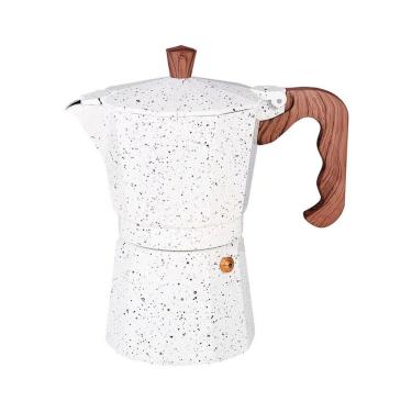 Imagem de Cafeteira Italiana Mármol para 6 Cafezinhos Mimo AF23291 Inox Branco