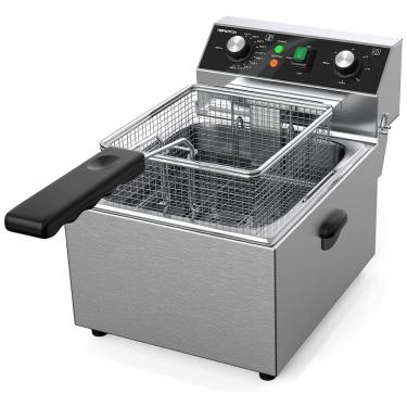 Imagem de Fritadeira Elétrica Profissional 10 Litros de Capacidade, Aço Inoxidável, 110V 1800W, TOPKITCH