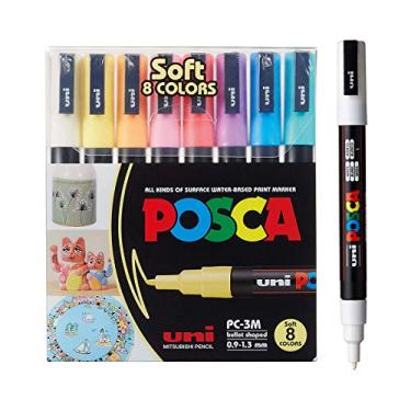 Imagem de Marcador, Uni-Ball, Uni Posca Soft Colors, PC-1M, 60.9700, 8 Cores Pastel