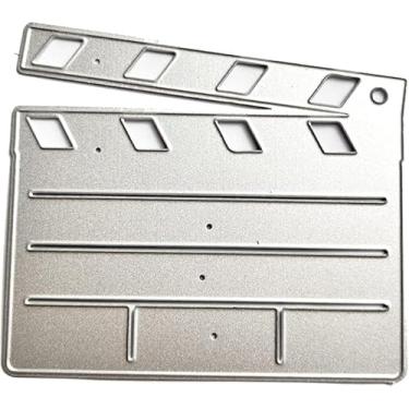 Imagem de Suporte de filme cortado para fazer cartões, adereços de filme, matrizes de corte de metal, parabéns, cortes, modelo de estênceis de gravação de feliz aniversário para decoração de scrap-booking,