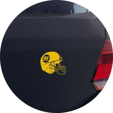Imagem de Adesivo de Carro Capacete de Futebol Americano - Cor Marrom - Melhor A