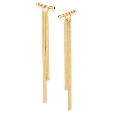 Imagem de Brincos banhado ouro 3x 24k 18k e 22k femininos grandes correntes romm