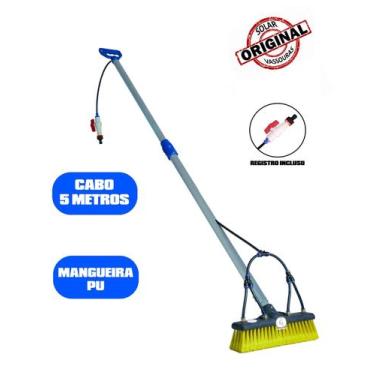 Imagem de vassoura para Limpeza de placas solares c/ cabo telescópico - Solar Va