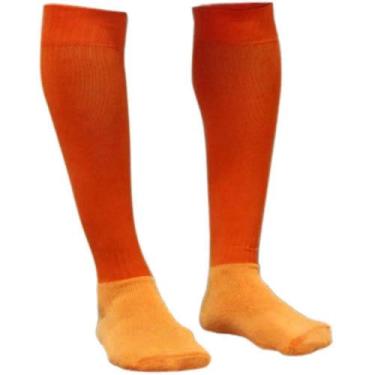 Imagem de Kit 15 Pares Meião Laranja Futebol Adulto Reforçado - TRB, Laranja