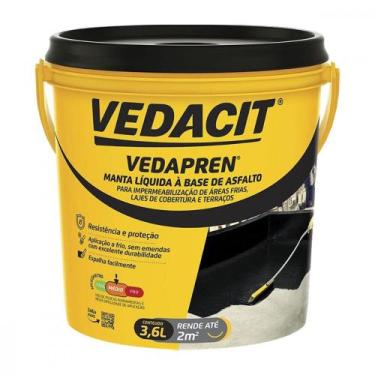 Imagem de Otto Vedacit Vedapren Preto 3,6L, Preto