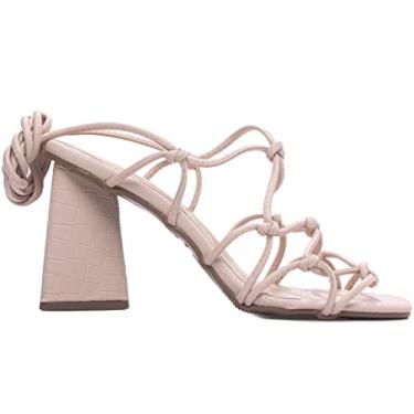 Imagem de Sandália Feminina Salto Alto Grosso Rosa Torricella Genero:Feminino;Cor:Rosa;Tamanho:38