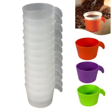Imagem de Conjunto Copete 12 Porta Copos Descartável Cantinho Do Café Em Plástic