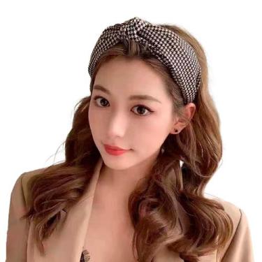 Imagem de Tiara Arquinho Tipo Turbante Estampado Preto e Branco - anjo da mamãe,