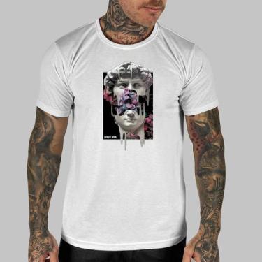 Imagem de Camiseta Masculina Algodão Premium Pega a Visão Estatua Flor - MP Moda