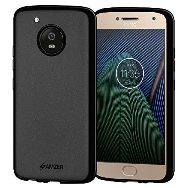 Imagem de AMZER Capa para Moto G5 Plus, capa de TPU fina à prova de choque para Motorola Moto G Plus 5ª Gerenação - Preta