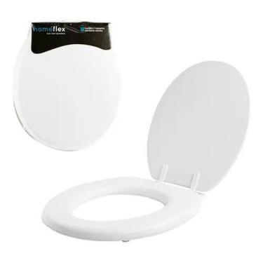 Imagem de Assento Sanitário Almofadado Tampa de Vaso Branco homeflex - Home Flex