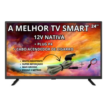 Imagem de Tv Smart 24 Philco Caminhão Carreta Carro Trailer 12v Nativa Roku Tv