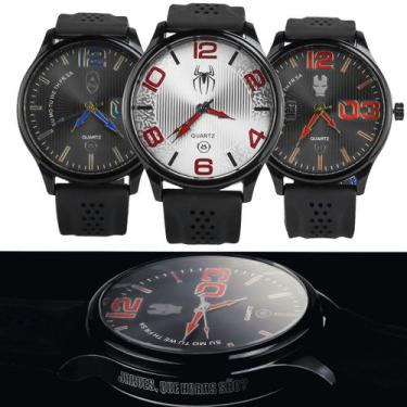 Imagem de Kit Relógio Masculino analogico silicone personalizado - Orizom