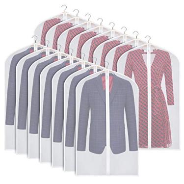 Imagem de Zilink Sacos de Vestuário Transparentes Saco de Terno para Armazenamento de 40" com Zíper Resistente Protetor de Capa de Terno À Prova de Poeira para Terno, Casaco, Armazenamento de Capa de Roupas de