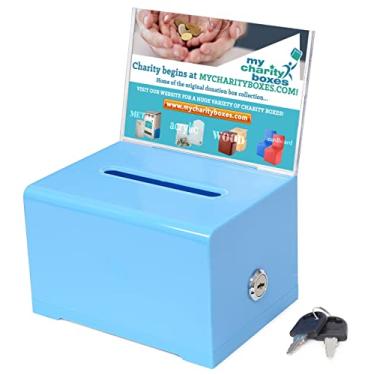 Imagem de Bilhete de votação e desenho de coleção de doações ou bilheteria de comentários e caixa de sugestões de arrecadação de fundos 16 x 12 x 10 cm Suporte de sinal de exibição de caixa 10 x 15 cm com