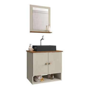 Imagem de Gabinete Banheiro Deli Cuba Torino Prt Torneira DL08 Val ABS - Loja Do