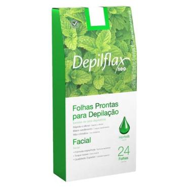 Imagem de Kit Depilação Folhas Prontas Facial Cera Depilatória Depilflax - Escol