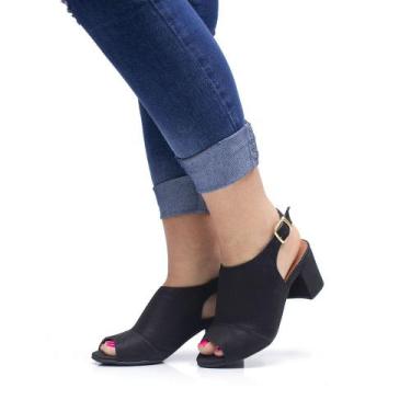 Imagem de Tamanco Feminino Salto 6cm Sandália Botinha Bota Dia a Dia Cores JCL S