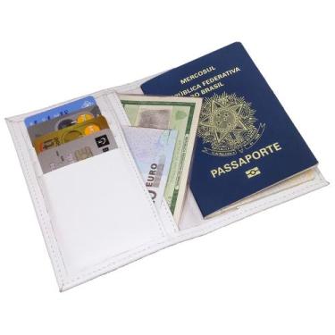 Imagem de Porta Passaporte e Documentos em Sintético Branco Sarroche - Sarrpche