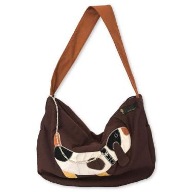 Imagem de Bolsa de Ombro Heide Ribeiro Amigo Cão, Marrom