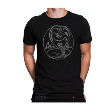Imagem de Camiseta Cobra Kai Karate Kid Strike First Camisa Série Geek - KING OF