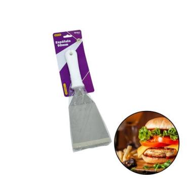 Imagem de Espátula Curva Aço Inox Profissional Lanches Chapas Pizzas - WESTERN
