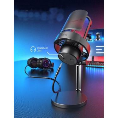 Imagem de Microfone Fifine A8 RGB USB - Preto