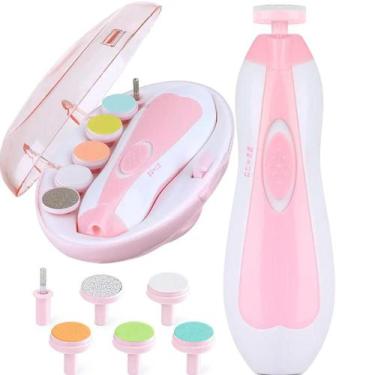 Imagem de Cortador Infantil Elétrico de Unhas Estilo Cor de Marrom com 6 Refis -