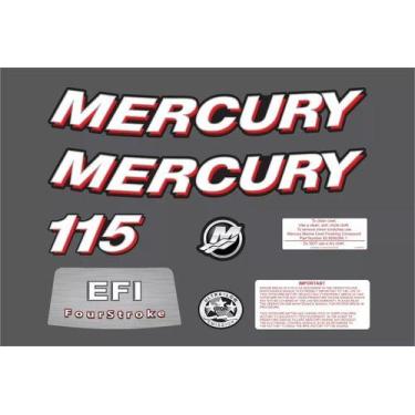 Imagem de Kit Faixa Adesivo Motor Mercury 115 Hp - Efi - SPTS