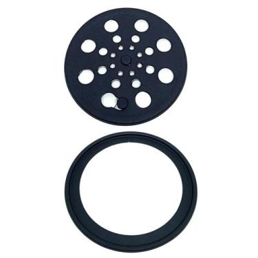 Imagem de Tampa Ralo e Porta Grelha Redondo 10cm Abre/ Fecha - Preto - Montelar 