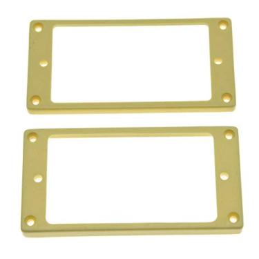 Imagem de KAISH 2 peças de anel de captador Humbucker creme base plana moldura inferior para guitarra Epiphone LP