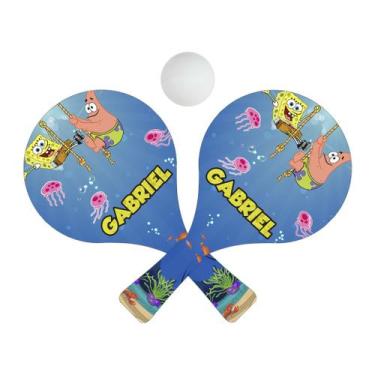 Imagem de Par de Raquetes para Tênis de Mesa Personalizado com Nome + Bolinha 24